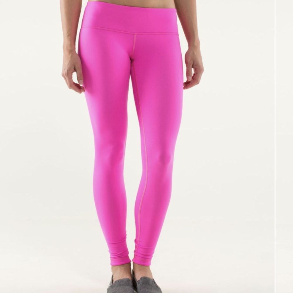 Lululemon Wunder Under Pant *Reversible Raspberry Glo Light/ Raspberry Glo Light